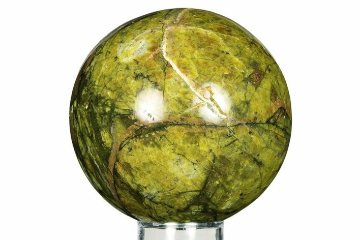 Polished Green Opal Sphere - Madagascar #257239